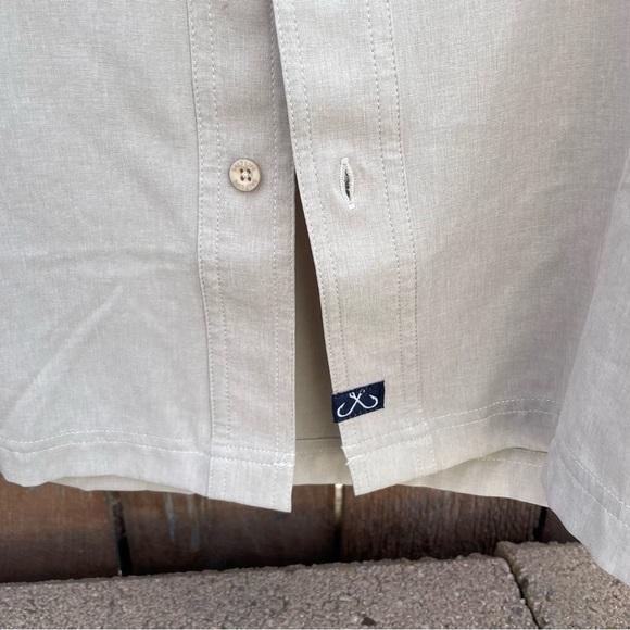 SALT LIFE Men’s Tan SLX UVapor Lightweight Long Sleeve Button Down Shirt Small - Picture 6 of 14